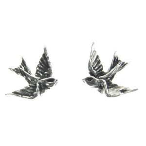 Alchemy Gothic Swallow Stud Earrings