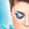 Blue and Black False Eyelashes Metallic Long