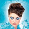 Blue and Black False Eyelashes Metallic Long