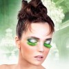 Green Feather False Eyelashes Flared