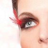 Black with Red Feather False Eyelashes