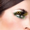 Yellow Spotted Feather False Eyelashes Flared