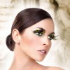 Yellow Spotted Feather False Eyelashes Flared