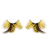 Yellow Spotted Feather False Eyelashes Flared