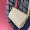 Cream Croc Effect Shoulder Bag