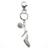 Crystal Heart and Shoe Bag Charm