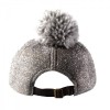 Silver Pom Pom Sequin Cap