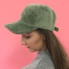 Khaki Velvet Cap