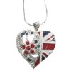 Union Jack Heart Pendant and Chain