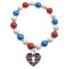 Union Jack and Pearl Bracelet