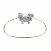 Forget-Me-Not Butterfly Silver Bangle