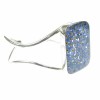 Forget-Me-Not Rectangle Chunky Silver Bangle