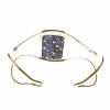 Forget-Me-Not Rectangle Chunky Silver Bangle