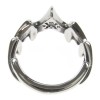 Kool Katana Gothic Wishbone Steel Ring