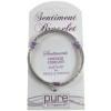 Amethyst Sentiment Bracelet - Friends Forever