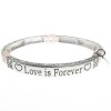 Rose Quartz Sentiment Bracelet - Love is Forever
