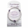 Amethyst Sentiment Bracelet - Young at Heart