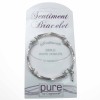 White Howlite Sentiment Bracelet -Smile