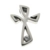 Open Cross with CZ Pendant