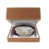 Silver Butterfly and Purple Crystal Bracelet