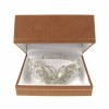 Silver Butterfly and White Crystal Bracelet
