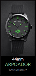 Amazuna Arpoador Watch - Black + Green - 44mm