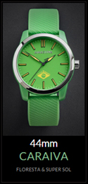 Amazuna Caraiva Watch - Green + Yellow - 44mm