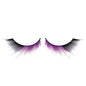 Black and Purple False Eyelashes Long Deluxe