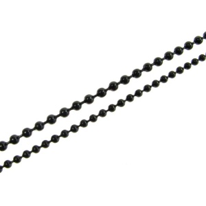 Ball Chain Necklace Black Steel