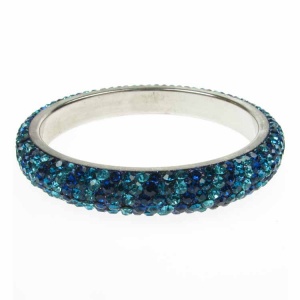 Sea Blue Crystal Bangle