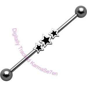 Triple Stars - Black - Scaffold Bar