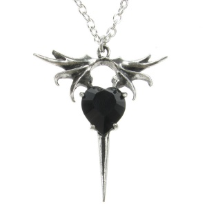 Alchemy Gothic Dragon Heart Pendant and Chain