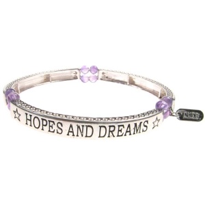 Amethyst Sentiment Bracelet - Hopes and Dreams