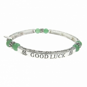 Jade Sentiment Bracelet - Good Luck