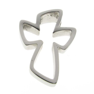 Open Cross Pendant in Stainless Steel