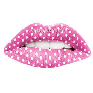 Pink Polka Temporary Lip Tattoos by Passion Lips