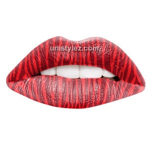 Red Zebra Temporary Lip Tattoos by Passion Lips