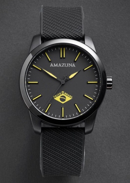 Amazuna Arpoador Watch - Black + Yellow - 44mm