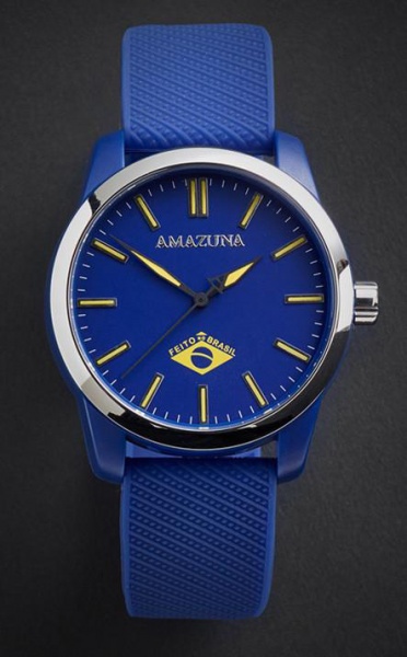 Amazuna Caraiva Watch - Blue + Yellow - 44mm