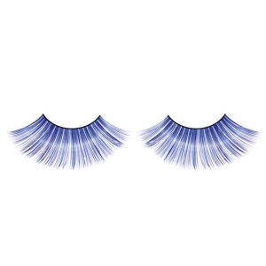 Blue Glitter False Eyelashes Flared Long