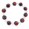 Union Jack and Glass Bead Bracelet