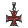Red Enamel Cross Pendant