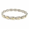 Magnetic Alloy High Polish Silver and Gold Bracelet