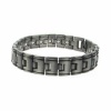 Magnetic Gun Metal Brushed Alloy Bracelet