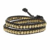 Childrens Chocolate Brown Double Row Wrap Bracelet