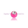 Pink Acrylic Jewelled Threaded Ball