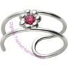 Pink Flower Fake Ear Cuff