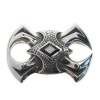 Kool Katana Gothic Symbol with Black CZ Steel Pendant