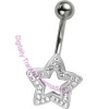 Clear Crystal Star - Belly Bar