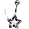 Black Crystal Star - Belly Bar